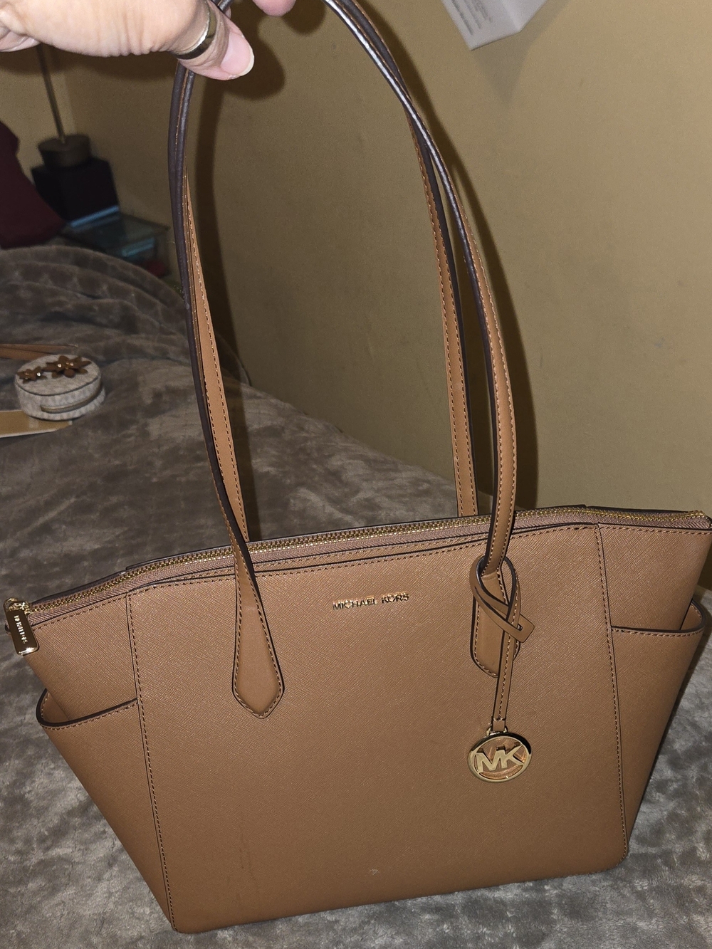 Michael Kors Carson Saffiano Leather Tote - Brown